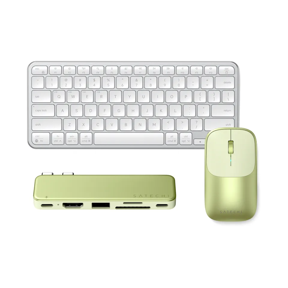 satechi-the-desk-setup-kit-usb-c-snap-hub-tastiera-e-mouse-slim image 1