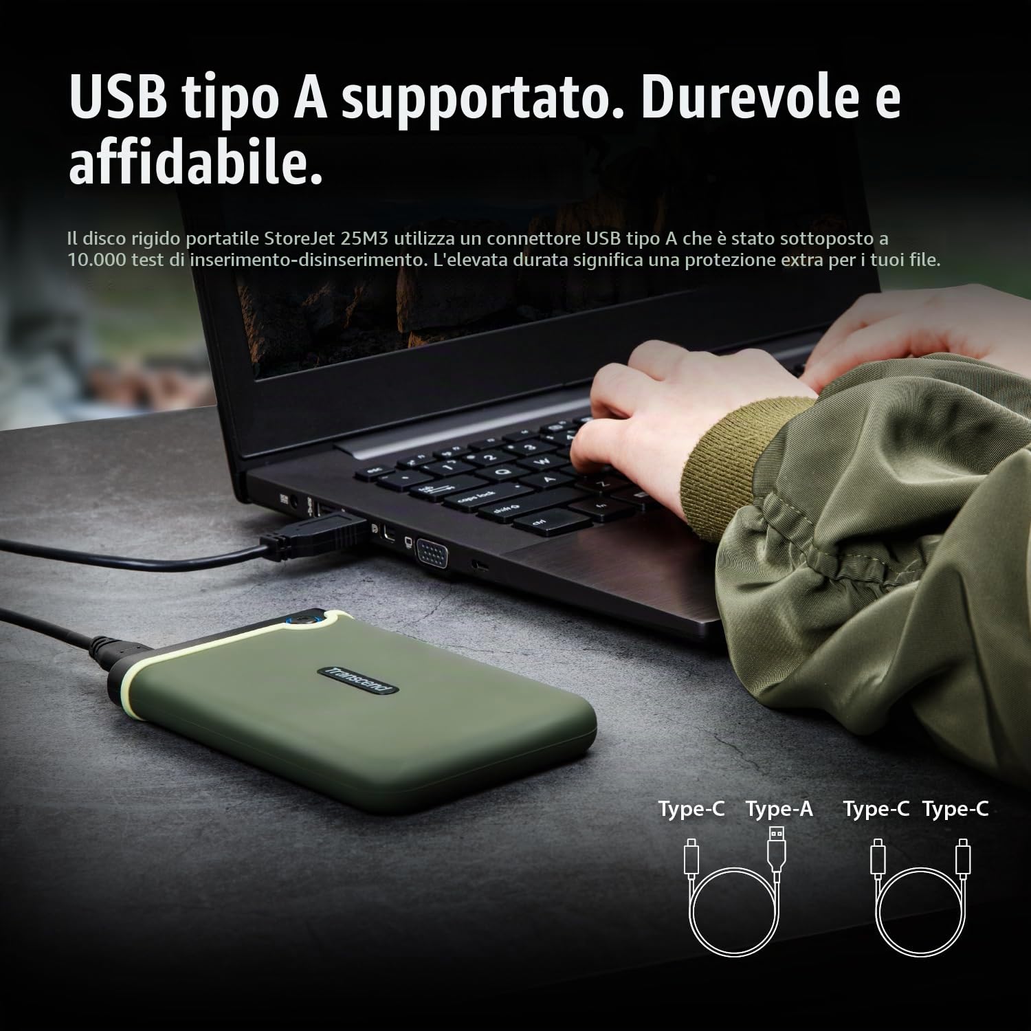 transcend-storejet-25m3g-hard-disk-esterno-2tb-usb-c-rugged-verde image 5
