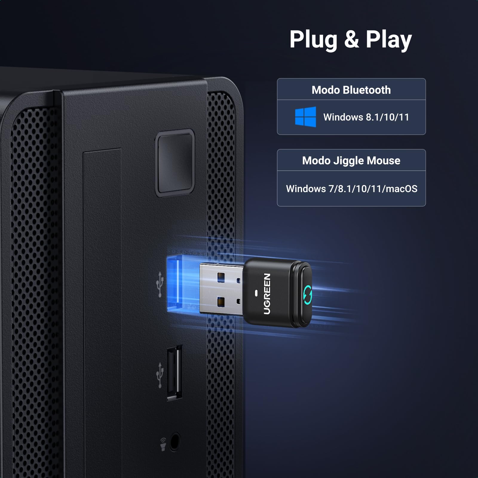 ugreen-adattatore-usb-bluetooth-5-3-con-mouse-jiggler-non-rilevabile image 6