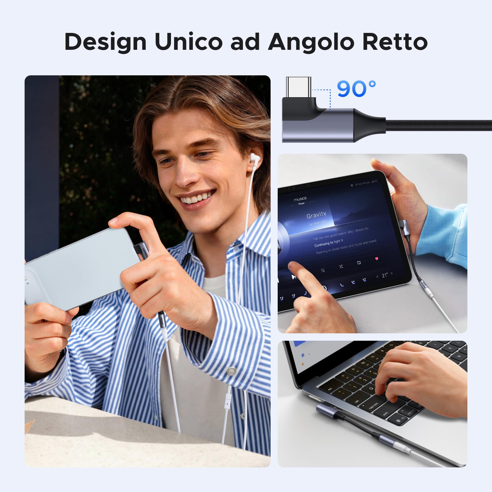ugreen-adattatore-usb-c-a-jack-audio-3-5mm-90-gradi-con-dac-hi-fi image 3
