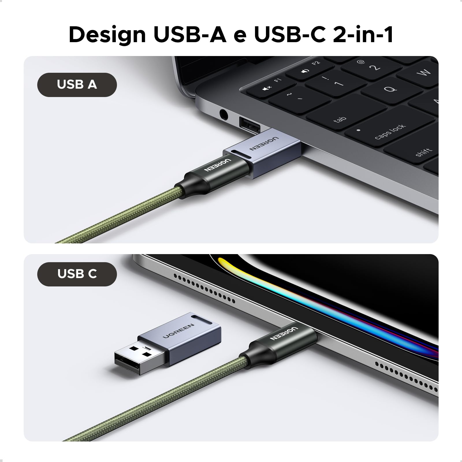 ugreen-lettore-schede-sd-tf-usb-c-usb-a-170mb-s-con-custodia-porta-schede image 8