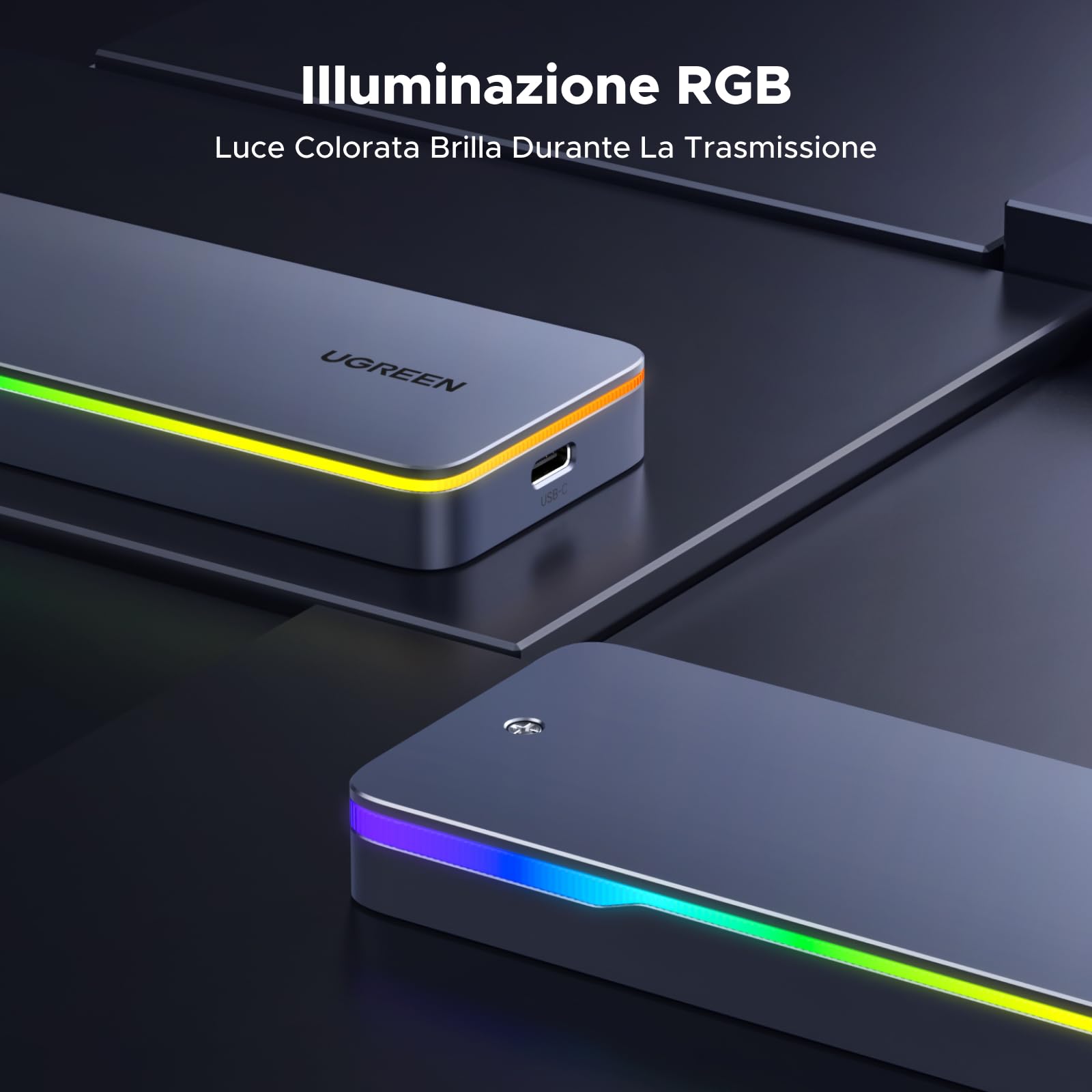 ugreen-enclosure-ssd-m-2-nvme-sata-20gbps-usb-c-rgb-8tb image 3