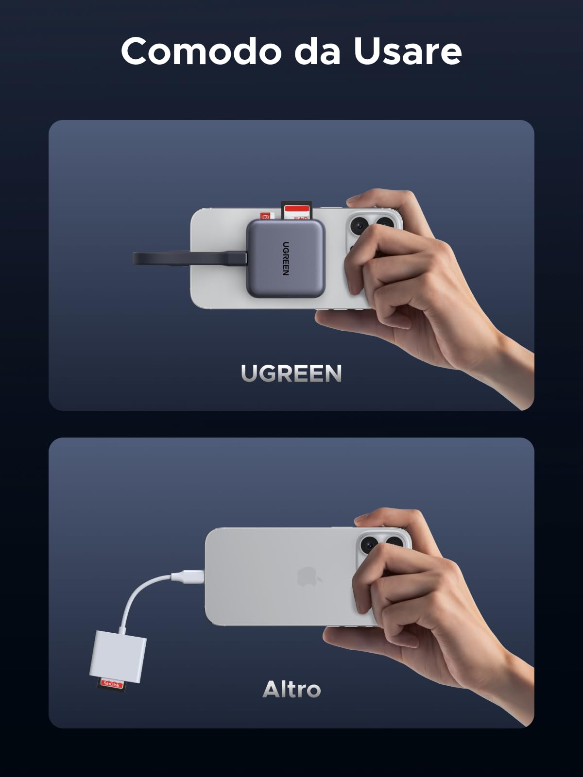 ugreen-lettore-schede-sd-4-0-uhs-ii-usb-c-magnetico-312mb-s-pd-100w-alluminio image 7