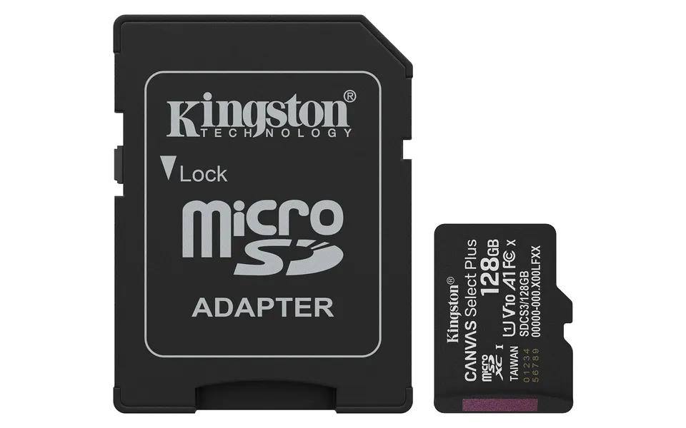 kingston-canvas-select-plus-microsdxc-128gb-gen3-a1-adattatore-sd image 1
