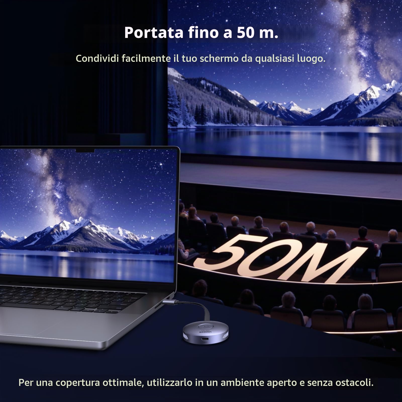 ugreen-trasmettitore-ricevitore-hdmi-wireless-usb-c-hdmi-1080p-50m-pd-30w image 5
