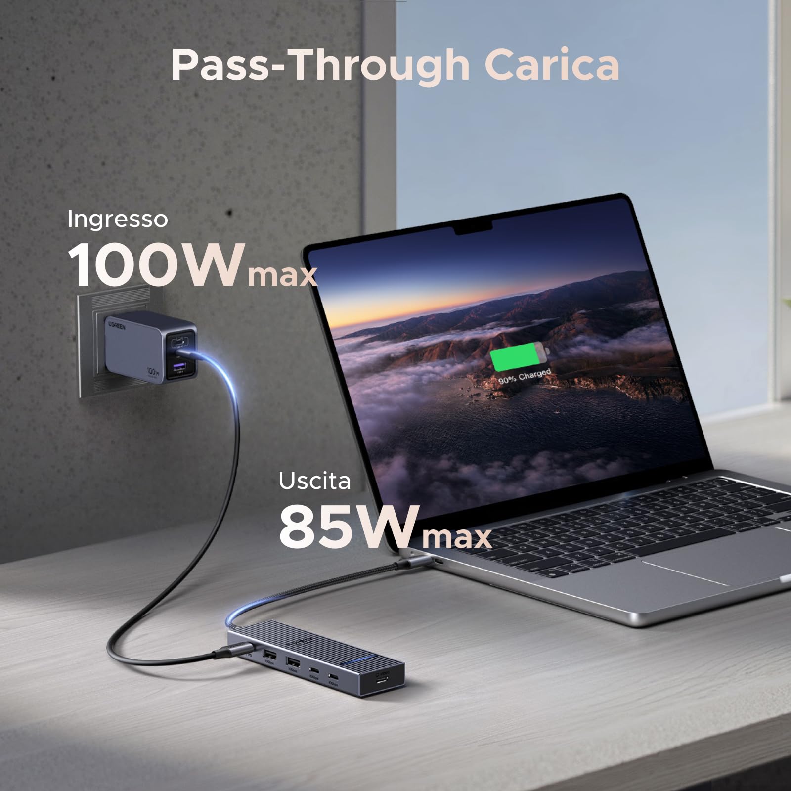 ugreen-revodok-pro-hub-usb-c-6-in-1-10gbps-con-uscita-video-4k-60hz-e-pd-100w image 5