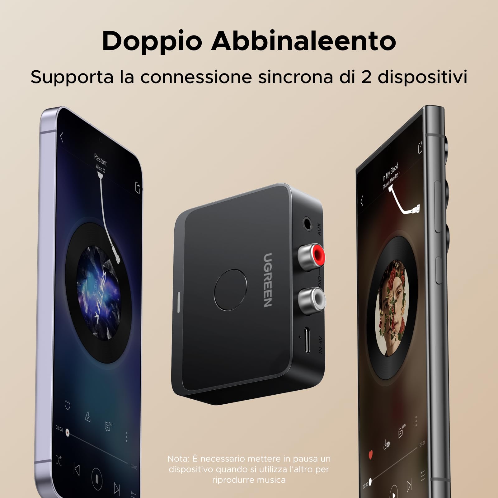 ugreen-ricevitore-bluetooth-6-0-ldac-hi-res-con-aux-e-2rca image 7