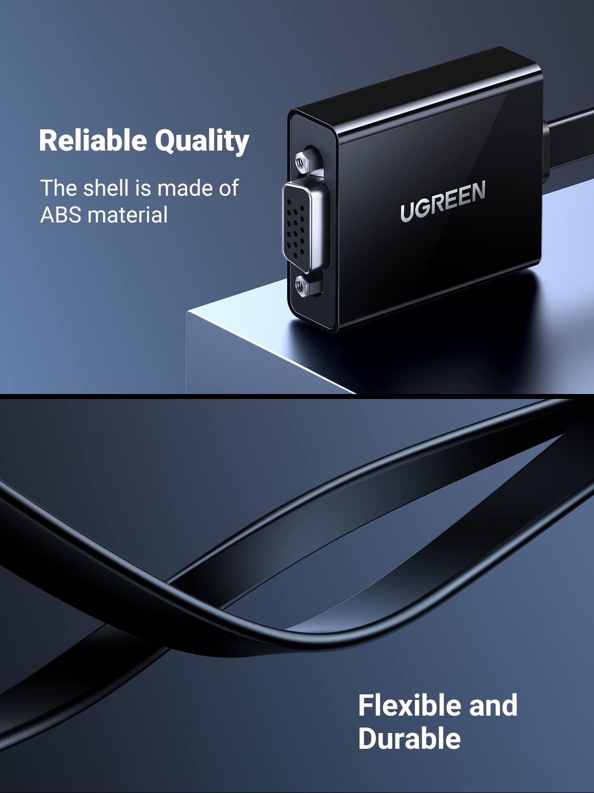 ugreen-adattatore-attivo-hdmi-a-vga-1080p-con-audio-nero image 6