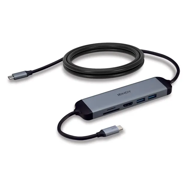 lindy-dst-micro-140-micro-docking-station-usb-c-con-hdmi-4k-e-cavo-60w-1-4-m image 1