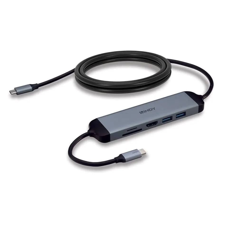 lindy-dst-micro-140-micro-docking-station-usb-c-con-hdmi-4k-e-cavo-60w-1-4-m image 1
