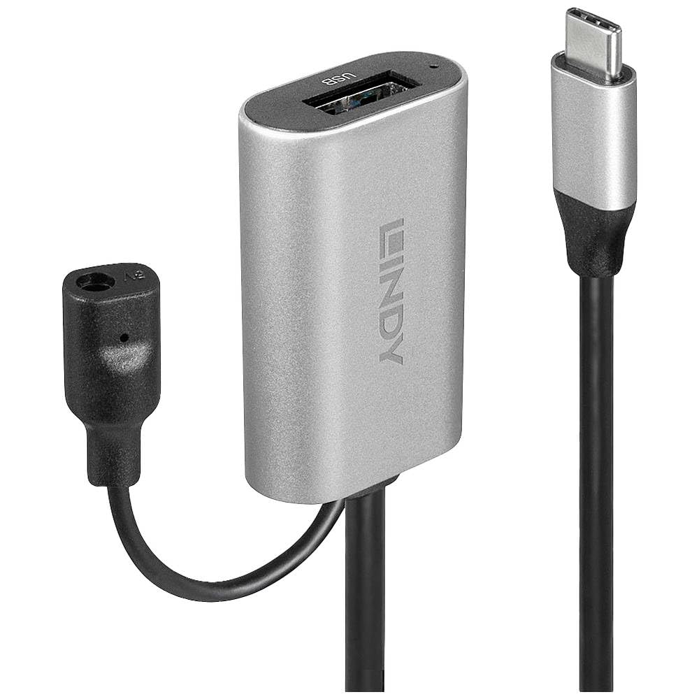 lindy-black-line-cavo-prolunga-attiva-usb-3-1-type-c-5m image 1