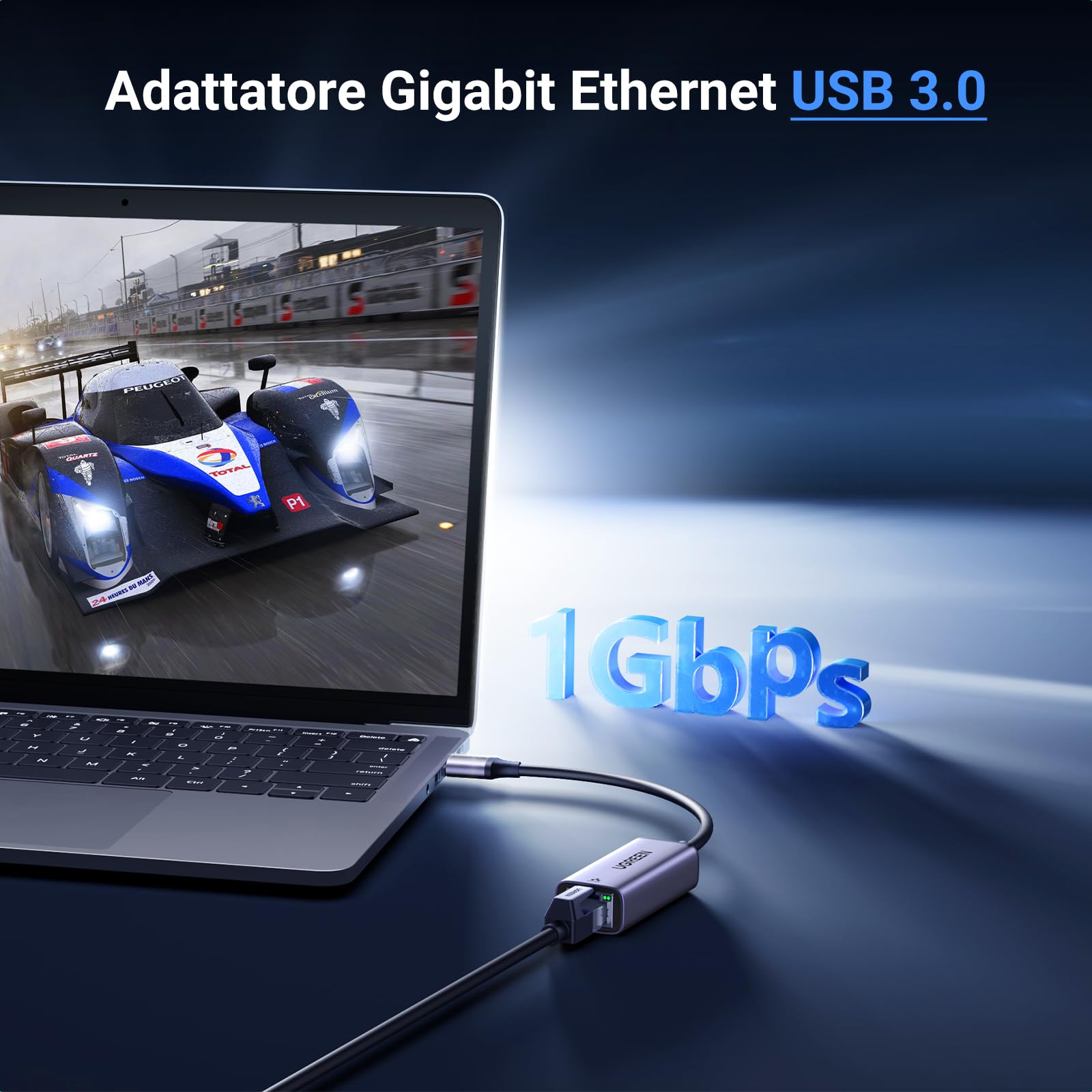 ugreen-adattatore-ethernet-usb-3-0-a-gigabit-rj45-1000mbps-in-alluminio-grigio image 2