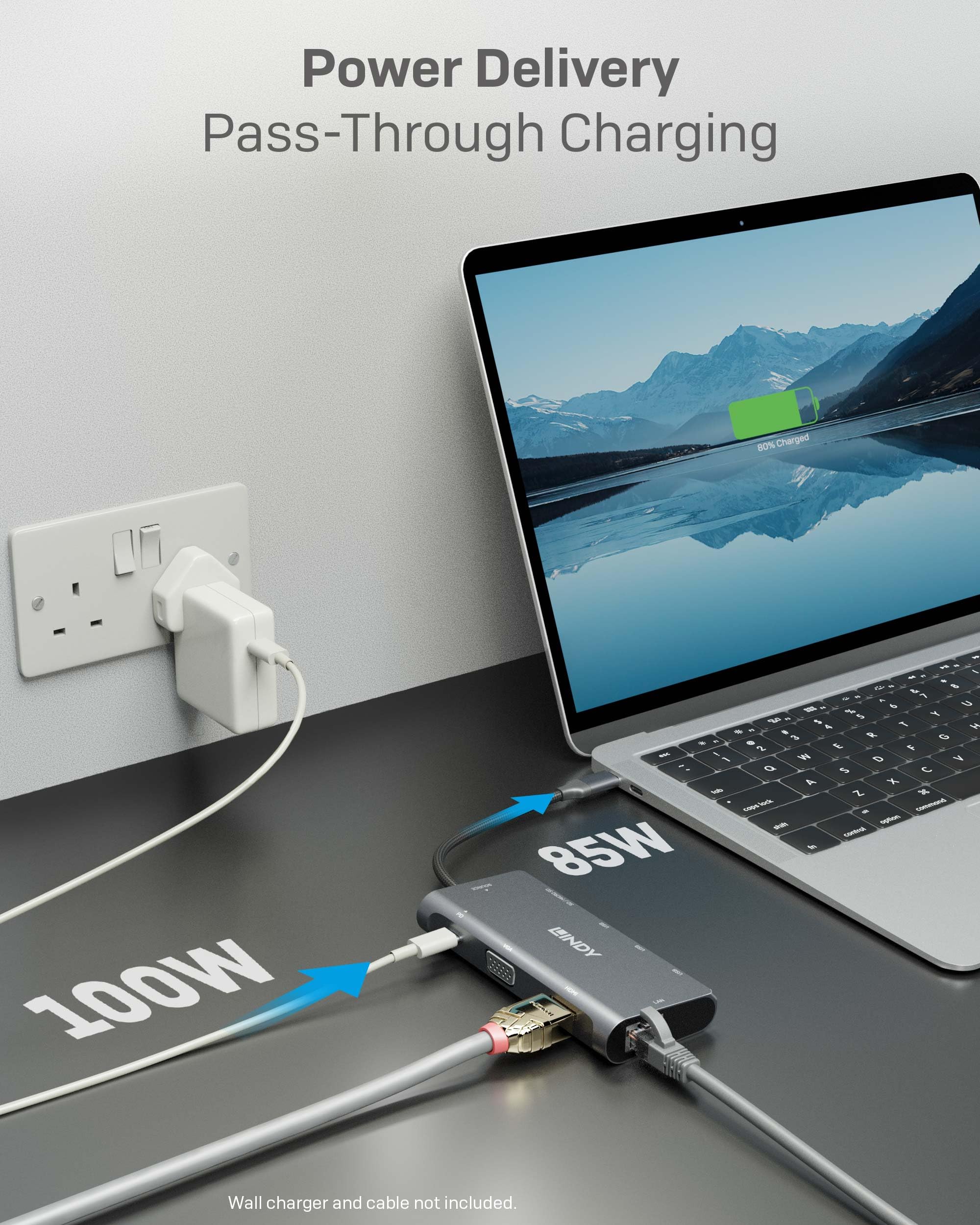 lindy-mini-docking-station-usb-c-con-hdmi-4k-vga-ethernet-e-power-delivery-100w image 3