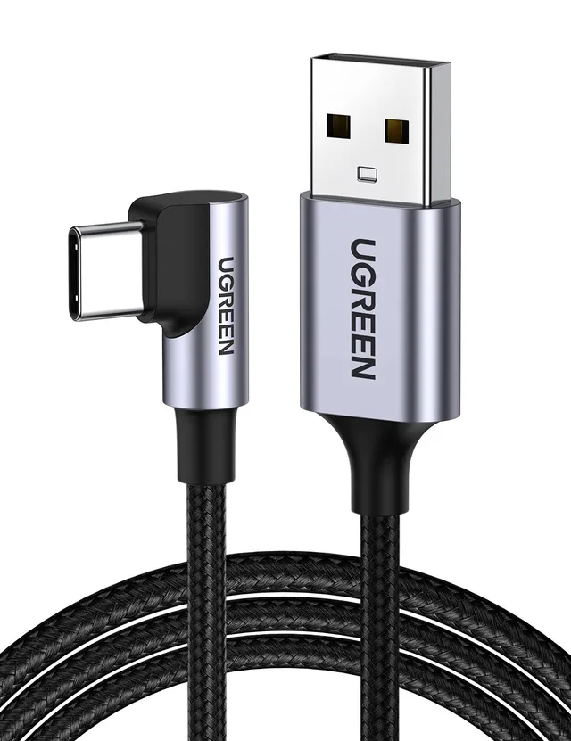 ugreen-cavo-usb-a-a-usb-c-90-gradi-3a-0-5m-nylon image 1