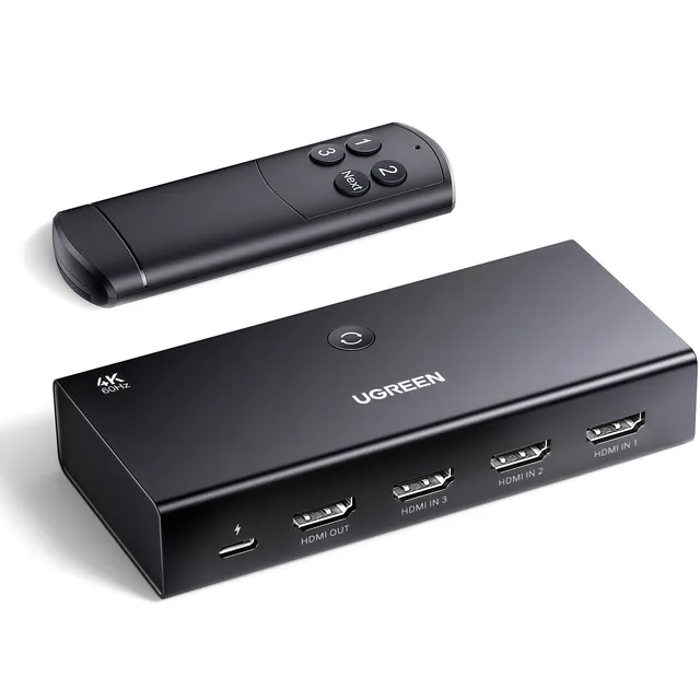 ugreen-switch-hdmi-3-ingressi-1-uscita-4k-60hz-con-telecomando-ir image 1