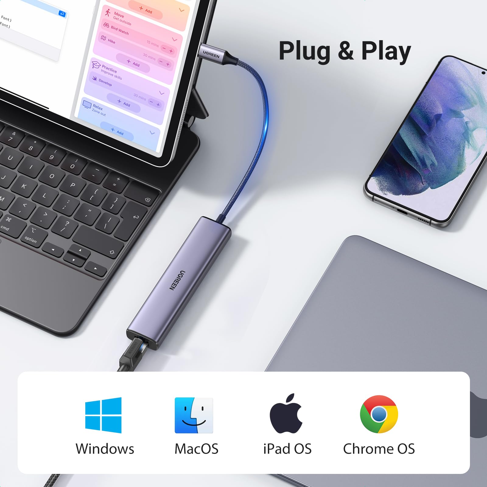 ugreen-hub-usb-c-4-in-1-ethernet-gigabit-3-porte-usb-3-0 image 5