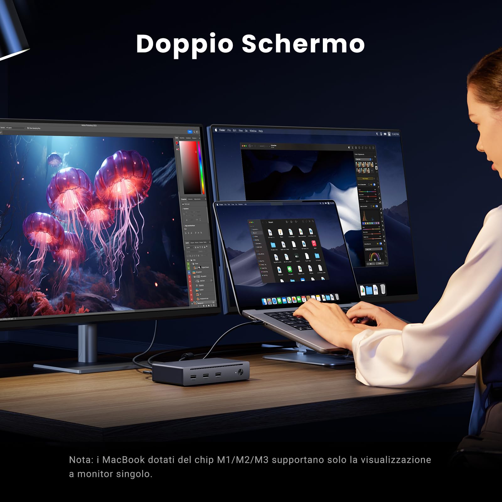 ugreen-revodok-max-208-docking-station-thunderbolt-4-8-in-1-doppio-4k-60hz-85w image 3