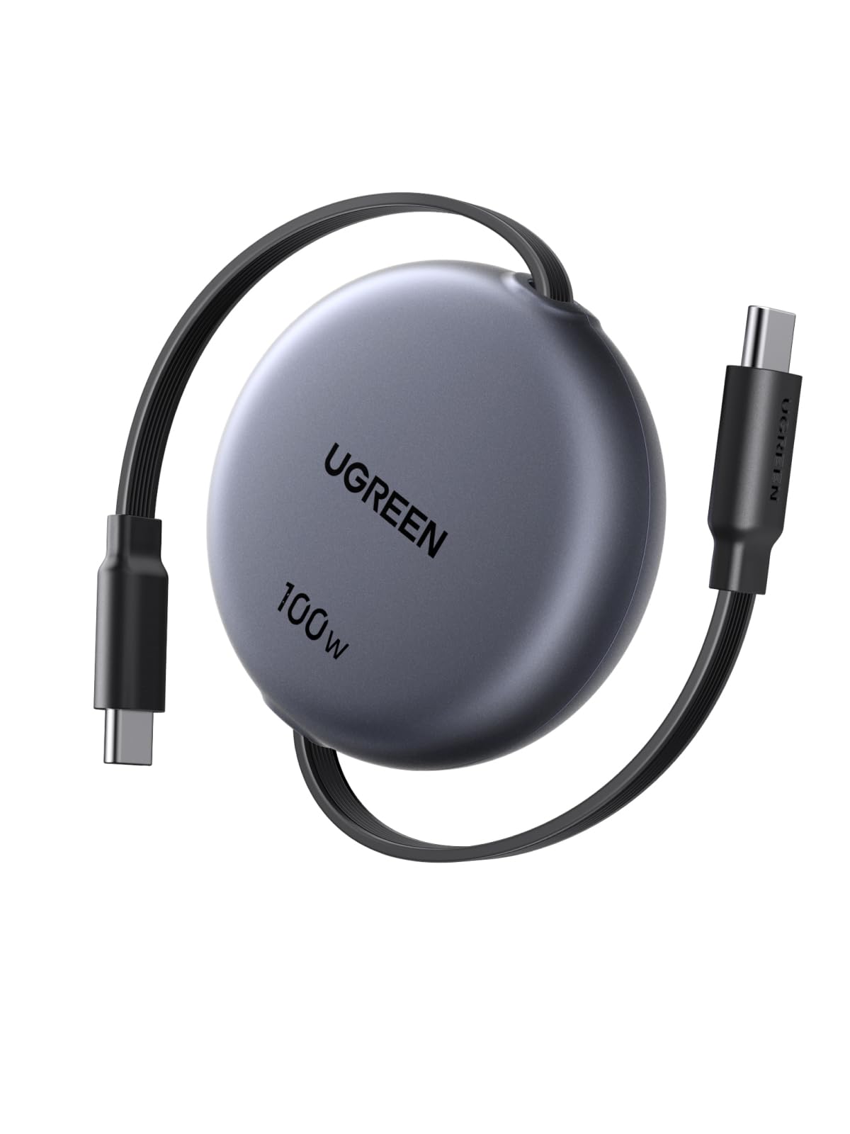 ugreen-nexode-cavo-usb-c-retrattile-100w-pd-ricarica-rapida-grigio image 1