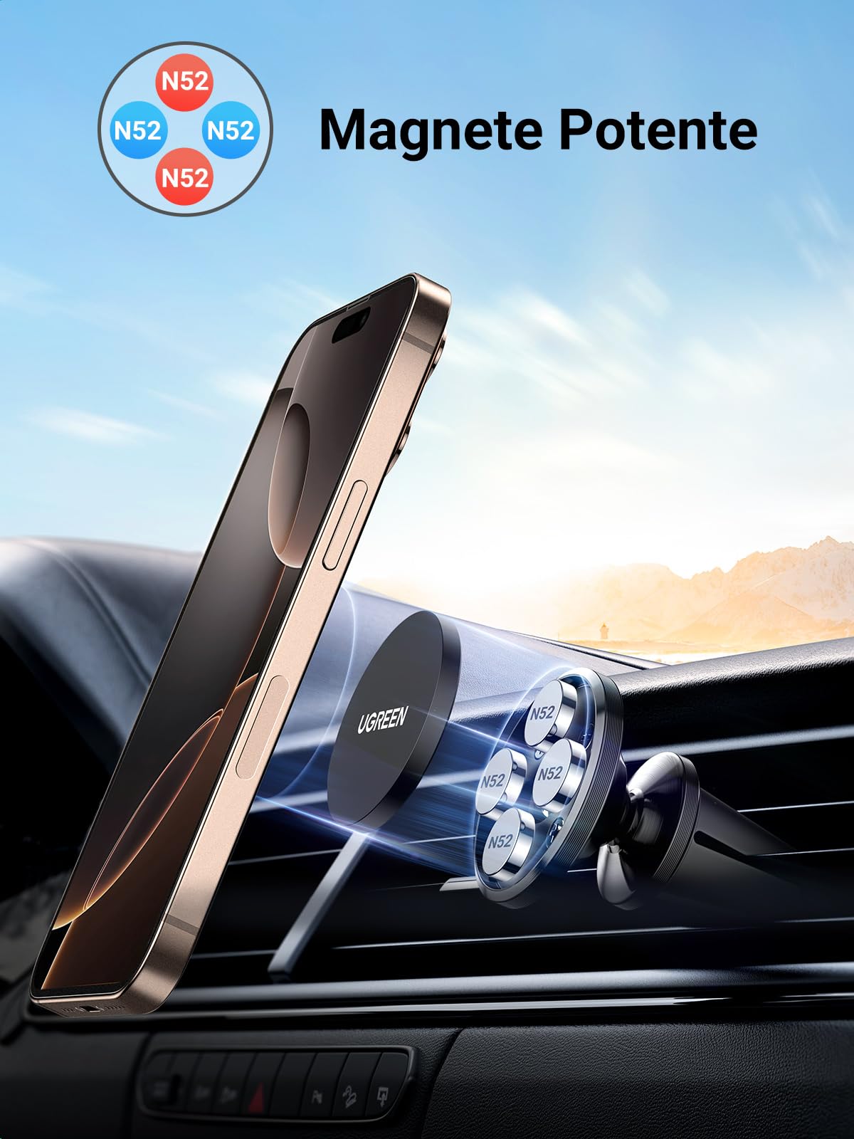 ugreen-supporto-telefono-auto-magnetico-porta-cellulare-da-auto-3-4-7-pollici-co image 2