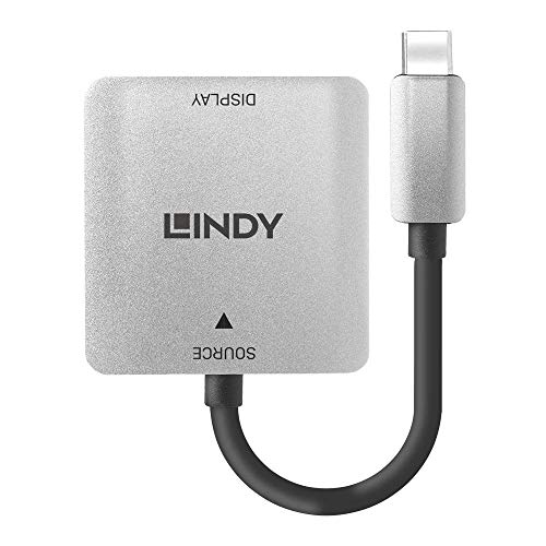 lindy-pro-series-adattatore-usb-c-a-vga-0-12-m-grigio-43295 image 4