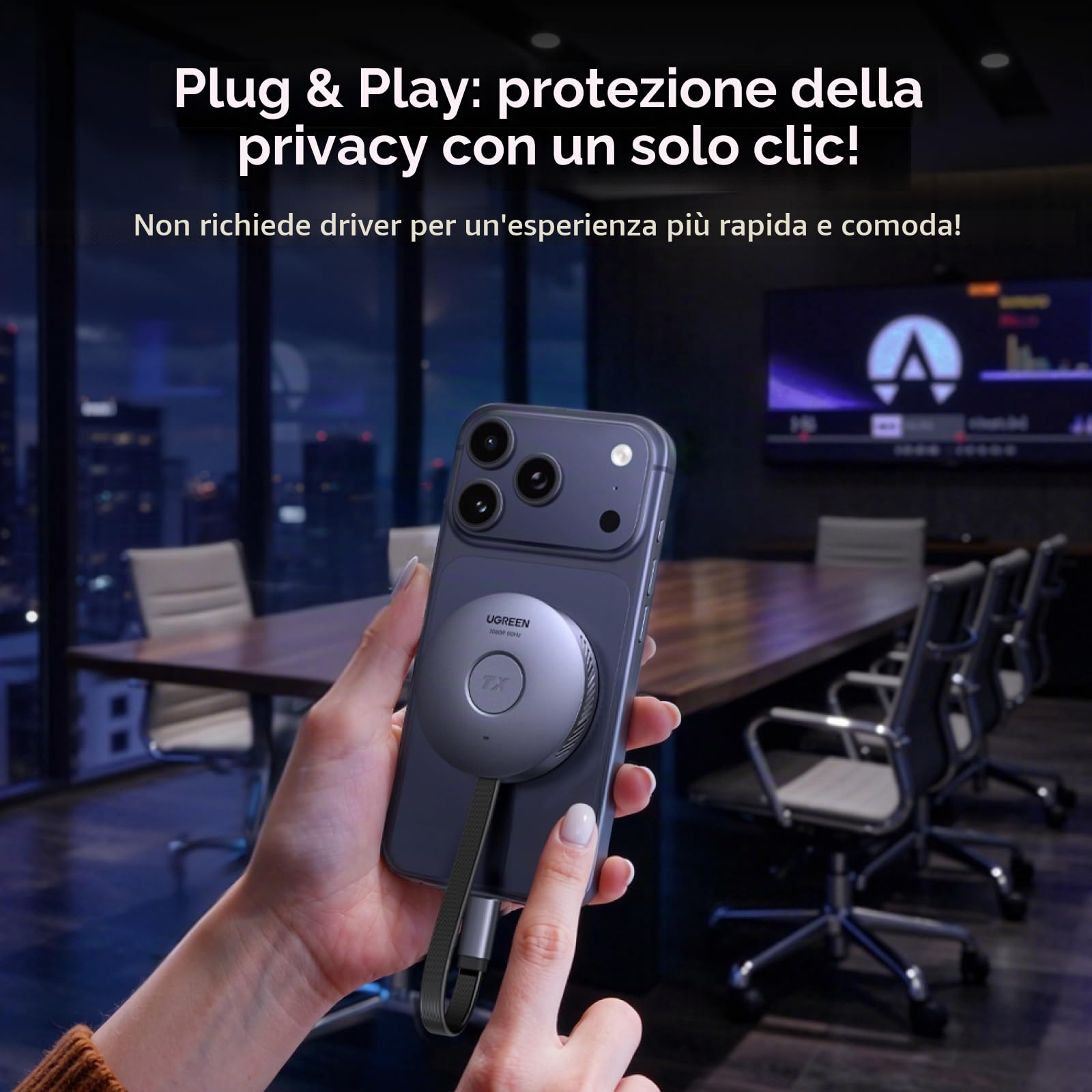 ugreen-trasmettitore-ricevitore-hdmi-wireless-usb-c-hdmi-1080p-50m-pd-30w image 2