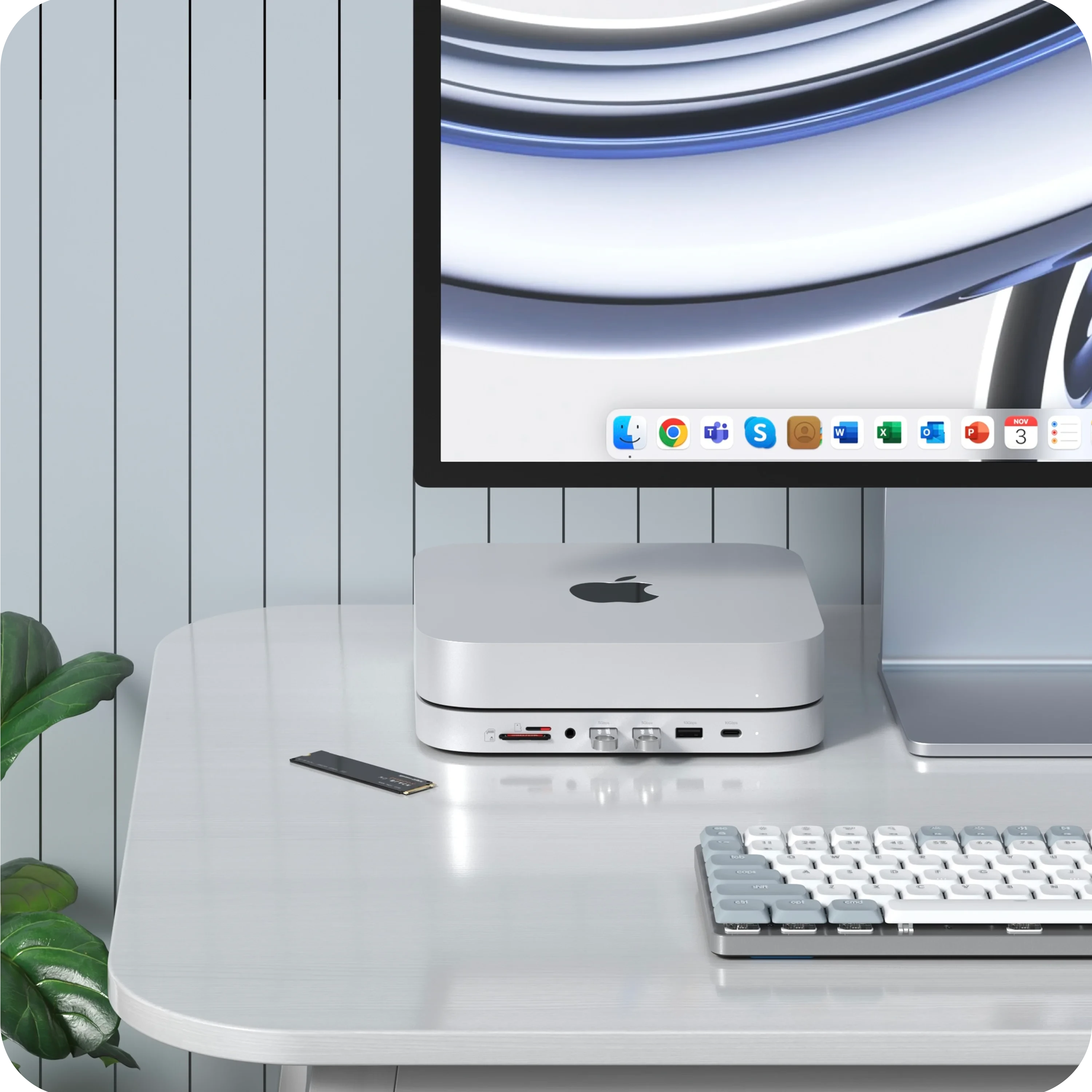 satechi-stand-hub-per-mac-mini-studio-con-enclosure-ssd-nvme image 2