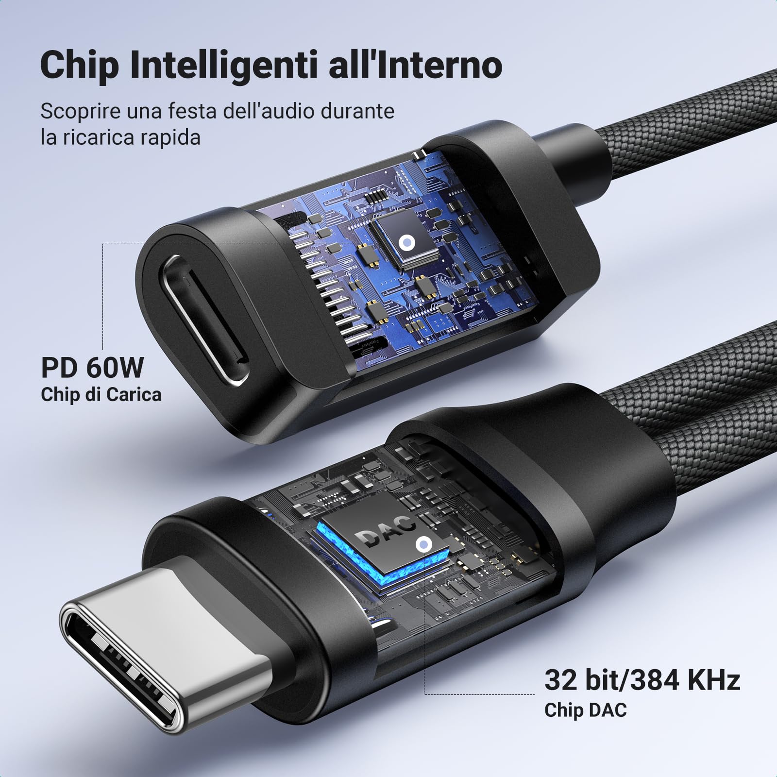 ugreen-adattatore-usb-c-a-jack-3-5mm-2-in-1-pd-60w-magnetico-hi-res-32bit-384khz image 5
