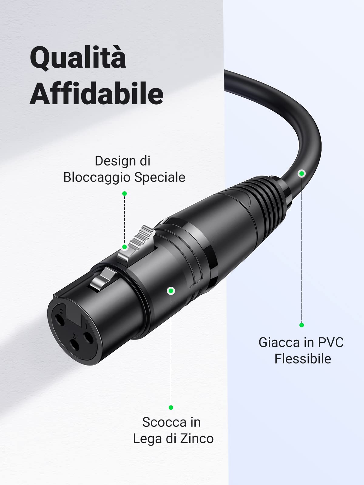 ugreen-cavo-xlr-bilanciato-maschio-a-femmina-2m-per-microfono image 4