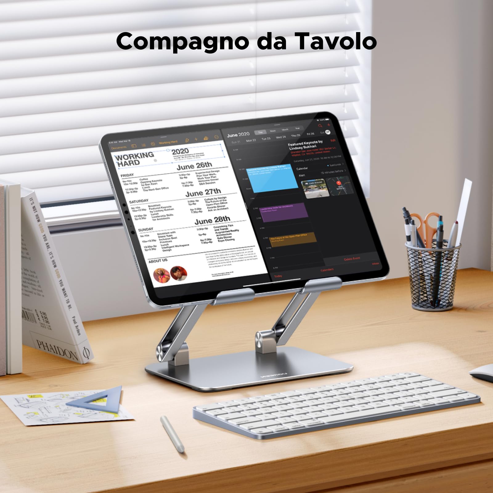 ugreen-supporto-tablet-e-telefono-4-7-12-9-alluminio-pieghevole-argento image 4