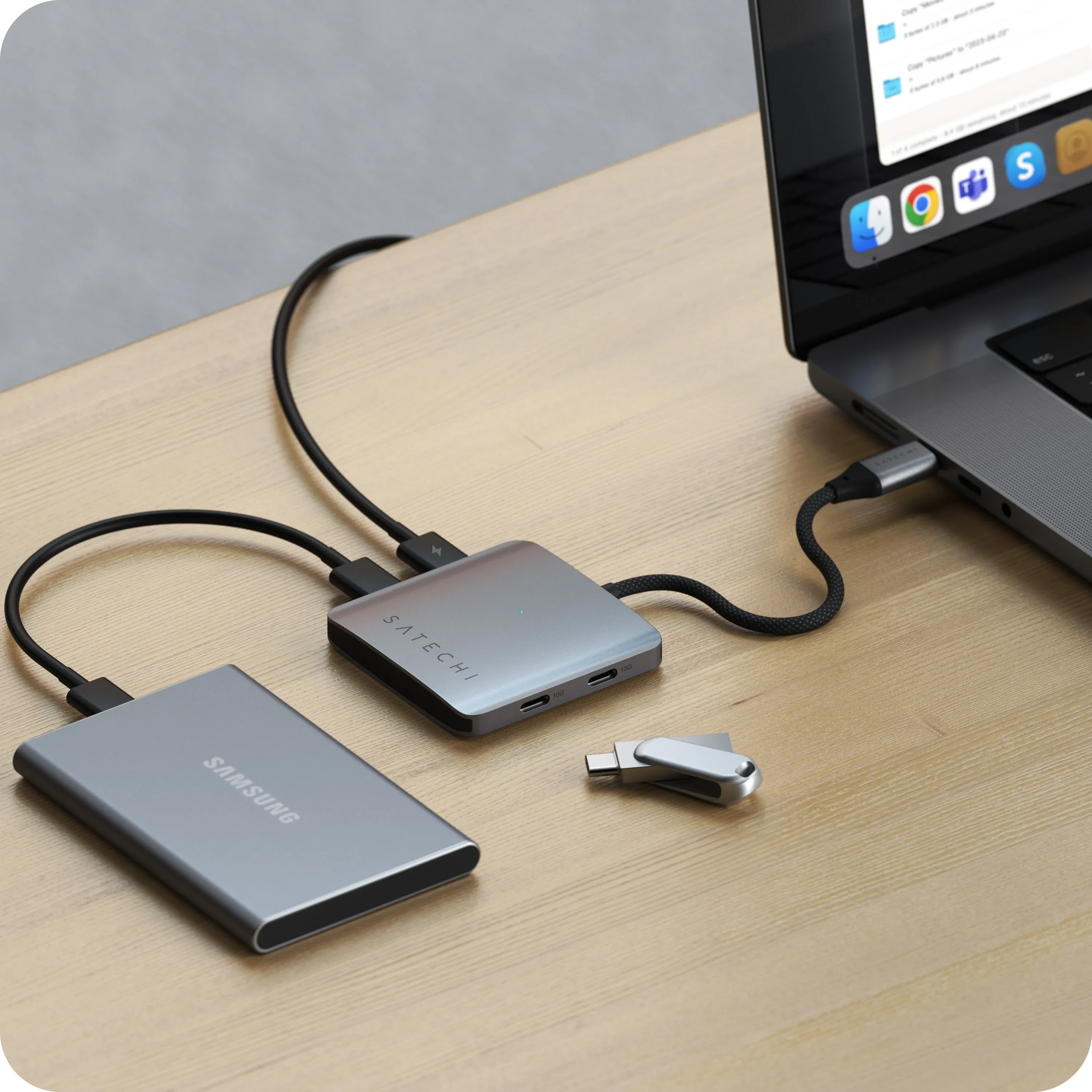 satechi-hub-4-porte-usb-c-pd-100w-10gbps image 5