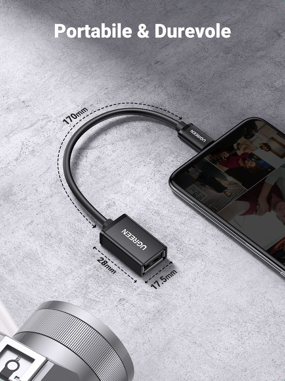 ugreen-adattatore-otg-micro-usb-maschio-a-usb-2-0-femmina-12cm image 7