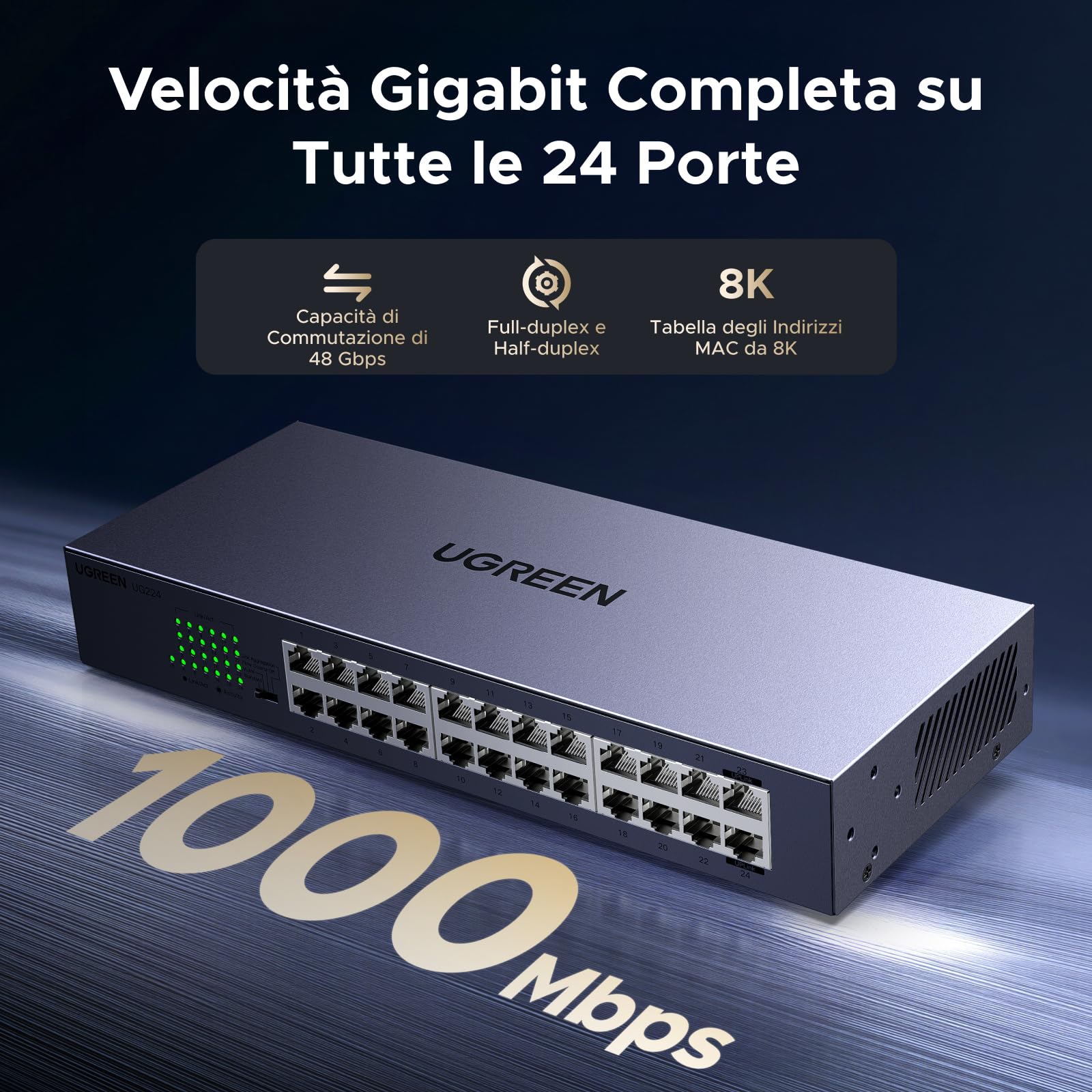 ugreen-switch-ethernet-gigabit-24-porte-1000mbps-desktop-parete image 6