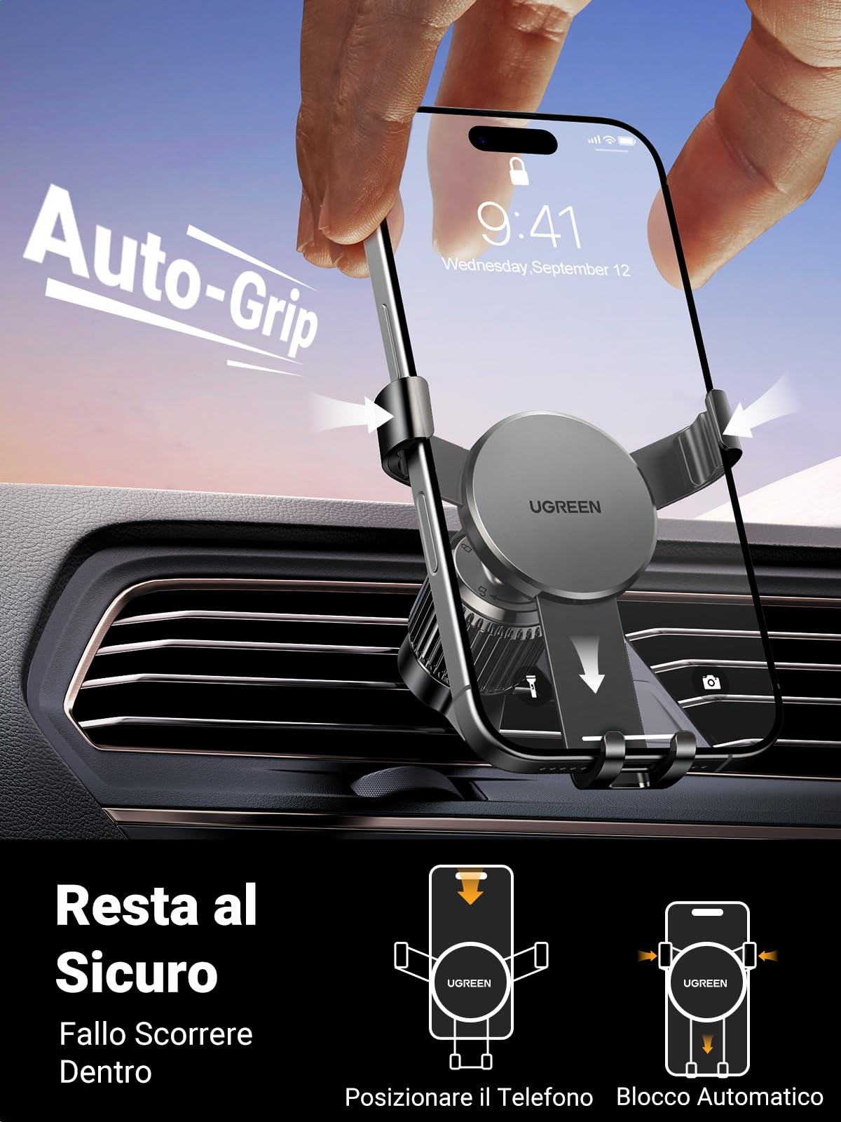 ugreen-supporto-telefono-auto-a-gravit-bocchetta-aria-360-5-8-7-2 image 2