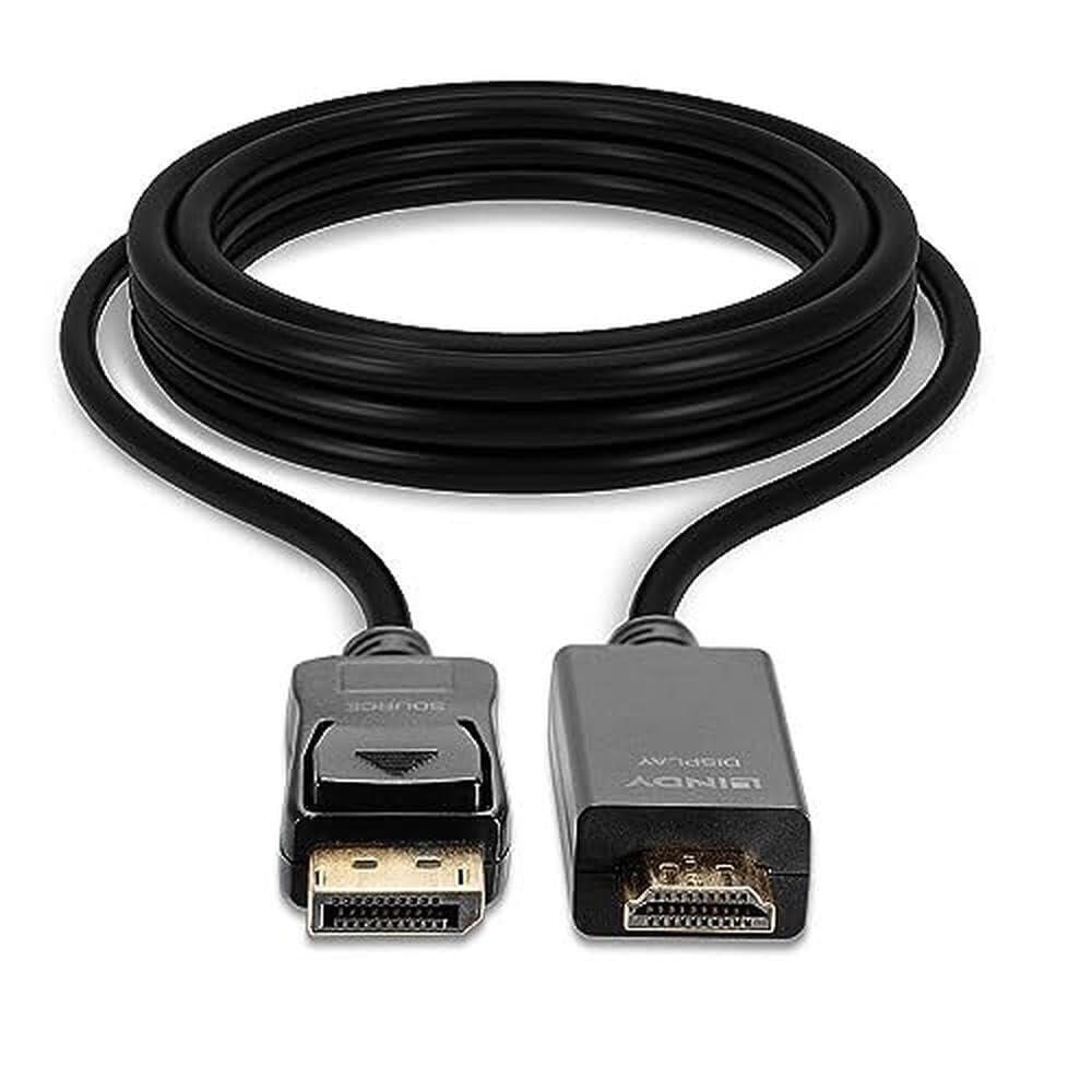 lindy-black-line-cavo-displayport-a-hdmi-1-4-1-metro-4k-30hz image 4