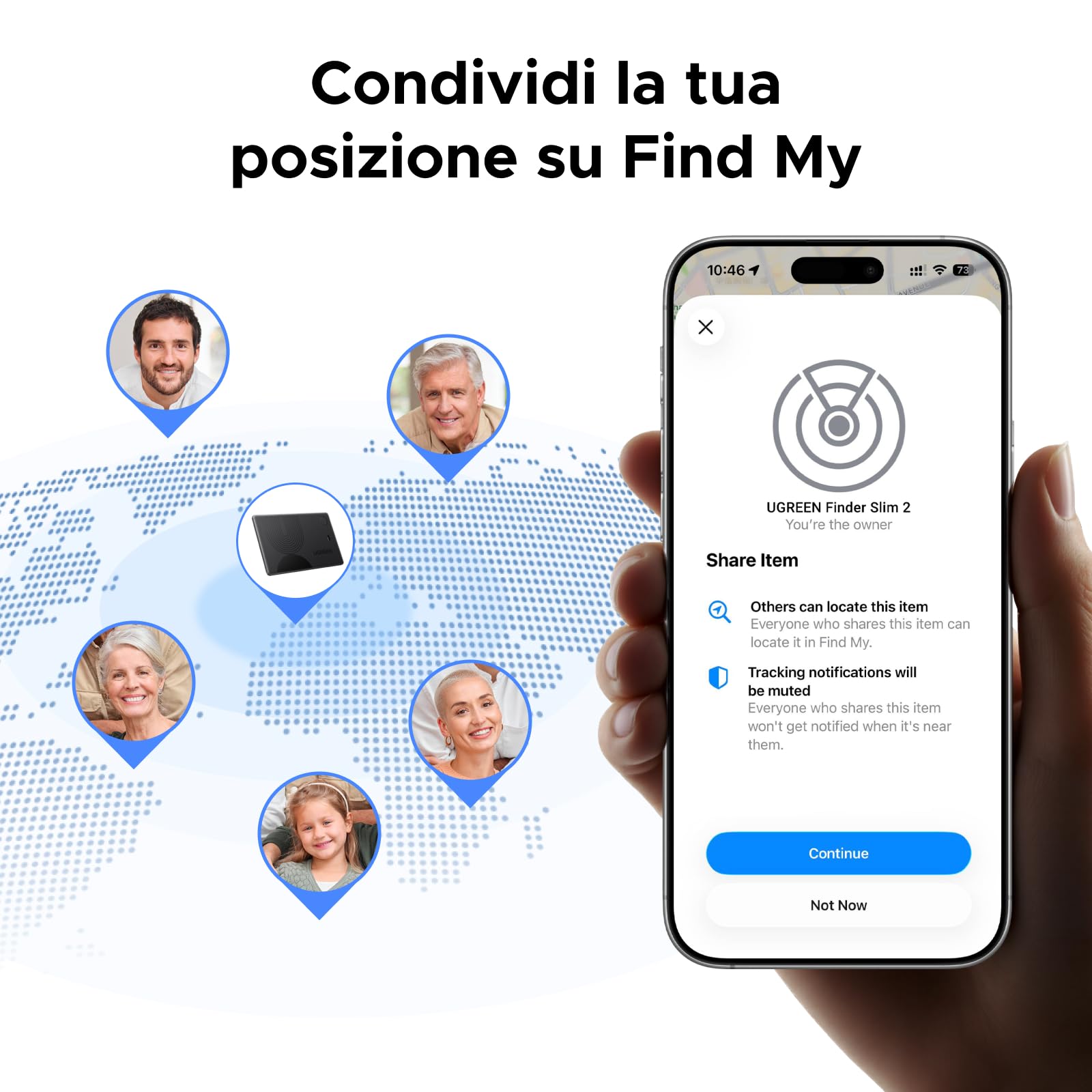 ugreen-finetrack-slim-solo-localizzatore-tag-per-portafoglio-con-apple-find-my-e image 7
