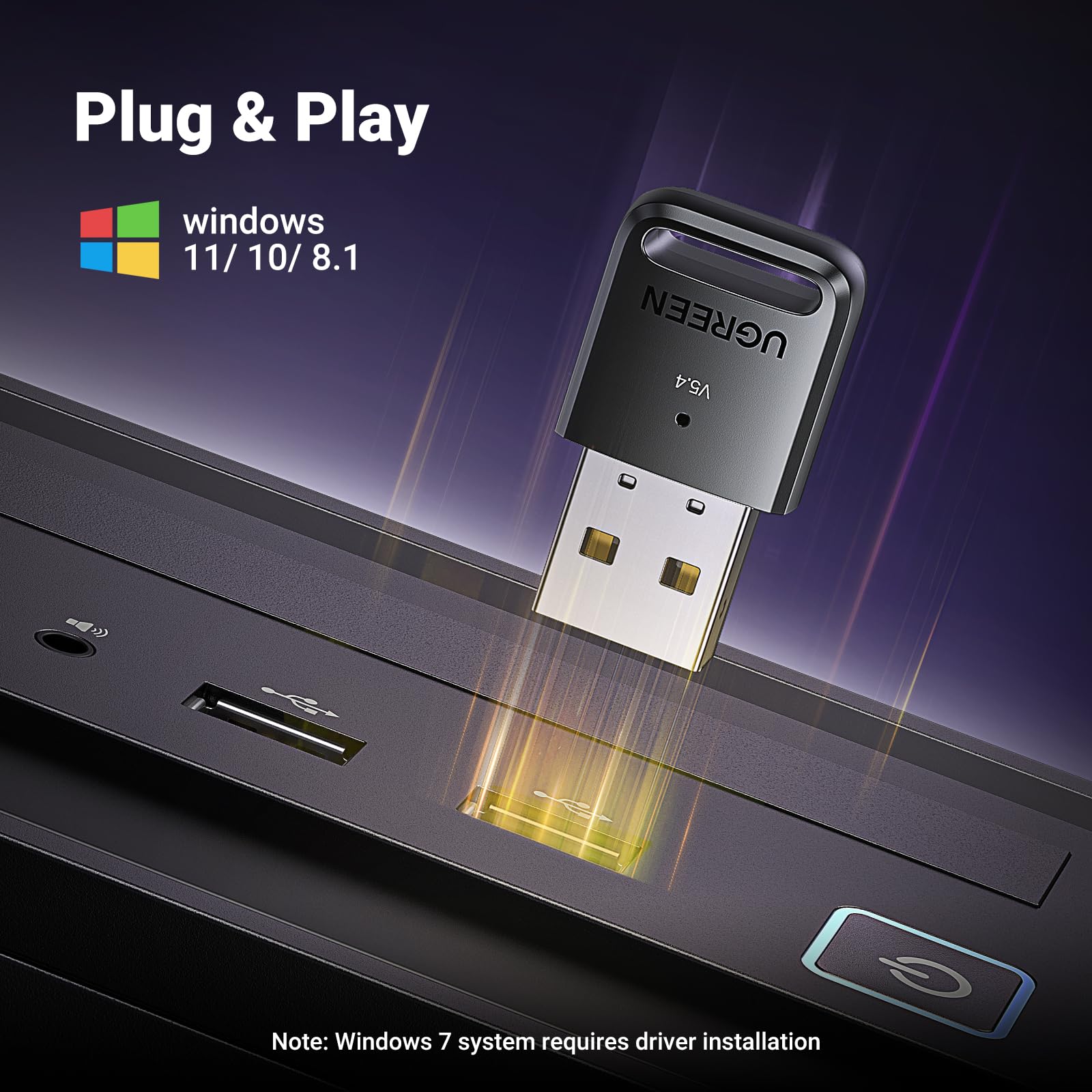ugreen-adattatore-bluetooth-5-4-usb-per-pc-windows-5-dispositivi-edr-ble image 3