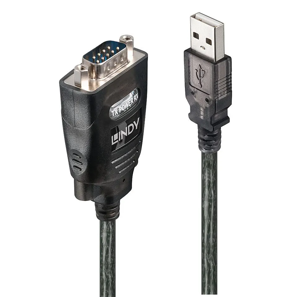 lindy-convertitore-usb-a-seriale-rs232-9-vie-con-com-port-retention-1-1m-chipset image 1