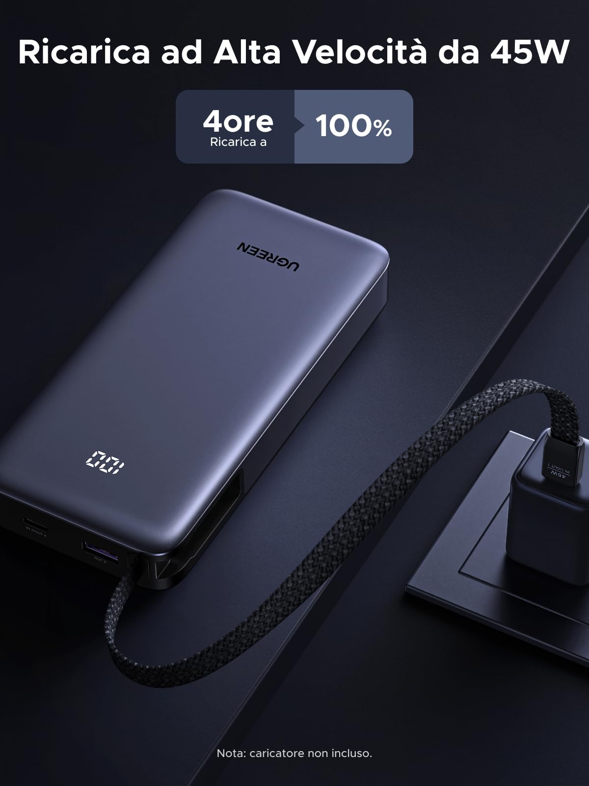 ugreen-nexode-power-bank-20000mah-45w-con-cavo-usb-c-integrato image 5