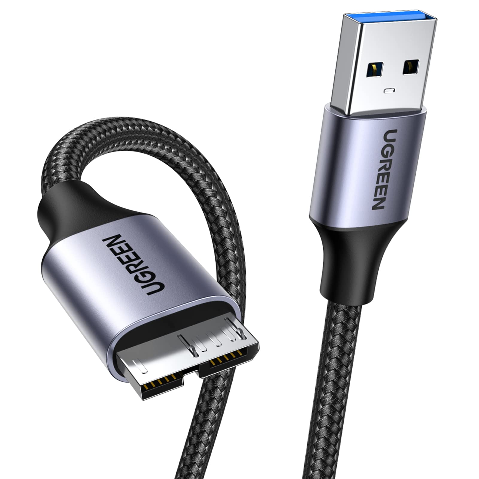 ugreen-cavo-micro-b-a-usb-3-0-a-0-5m-5gbps-nylon image 1