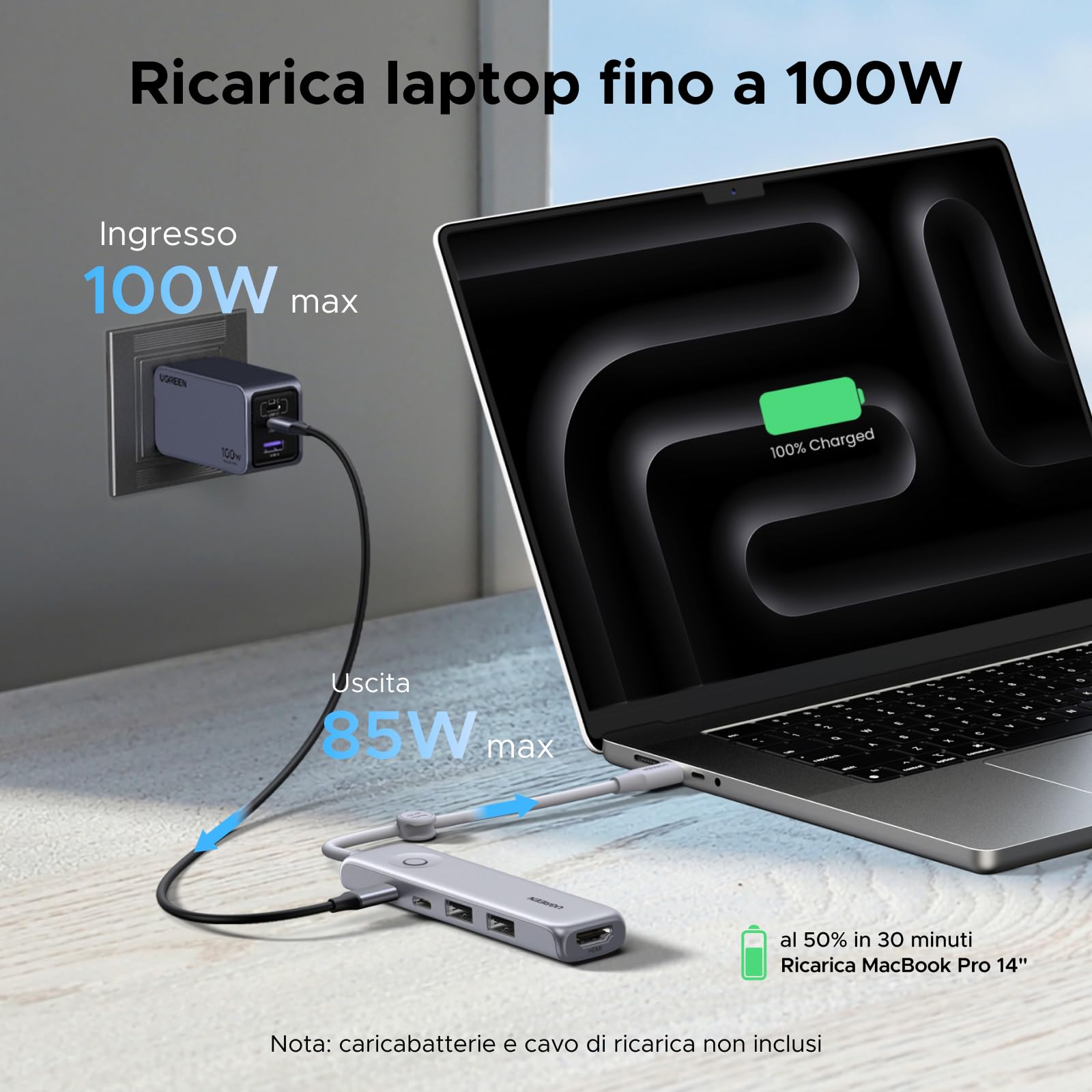 ugreen-revodok-hub-usb-c-5-in-1-con-hdmi-4k-60hz-pd-100w-e-usb-10gbps image 7