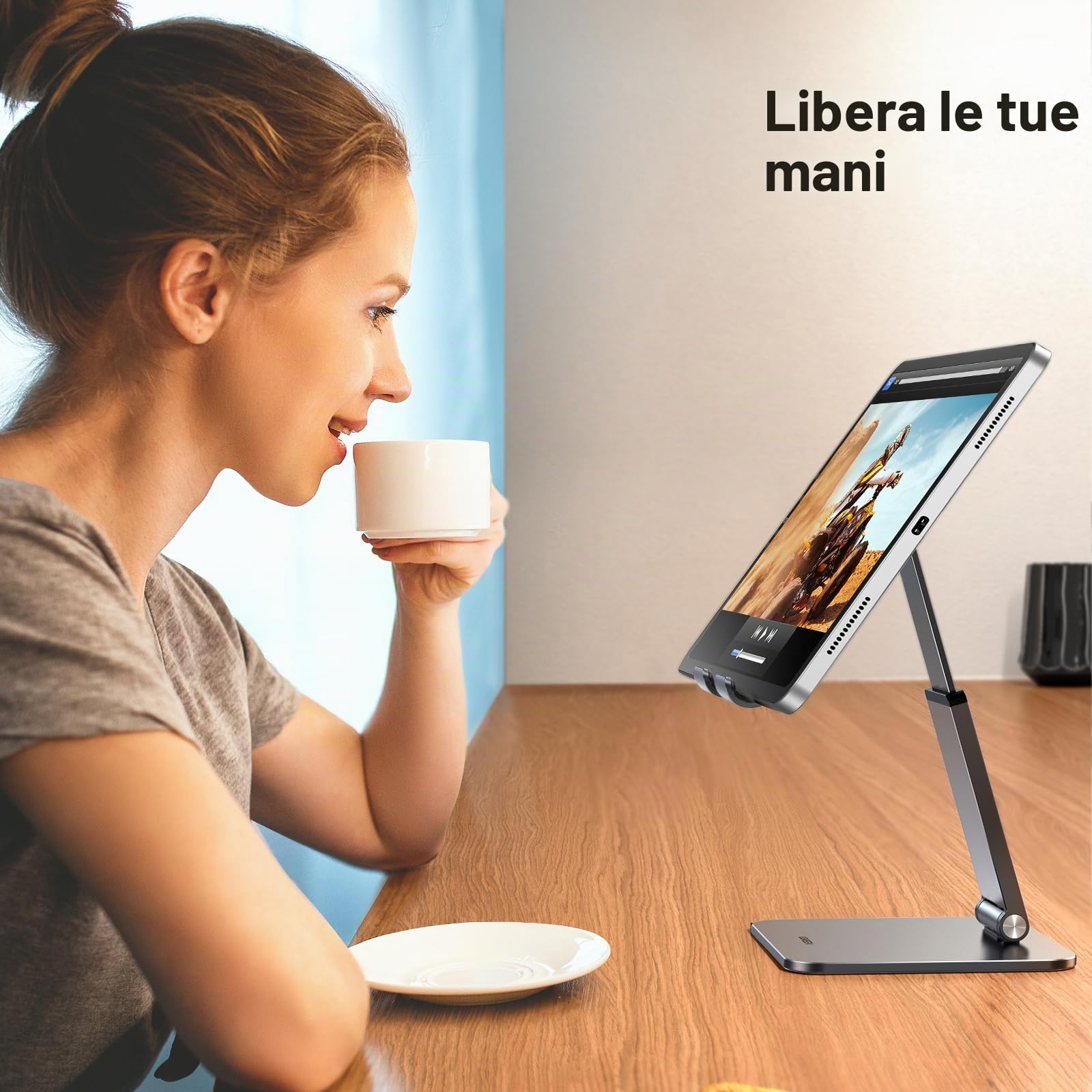 ugreen-supporto-tablet-e-telefono-da-tavolo-in-alluminio-fino-a-12-9 image 4