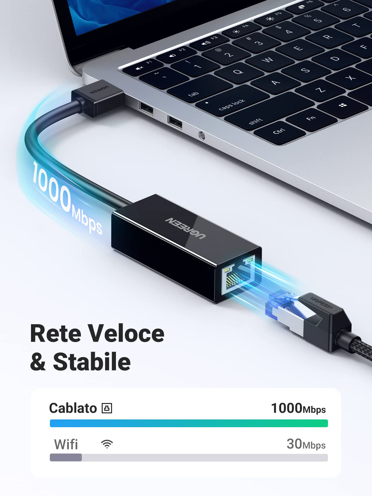 ugreen-adattatore-di-rete-ethernet-usb-3-0-gigabit-rj45-1000mbps image 2
