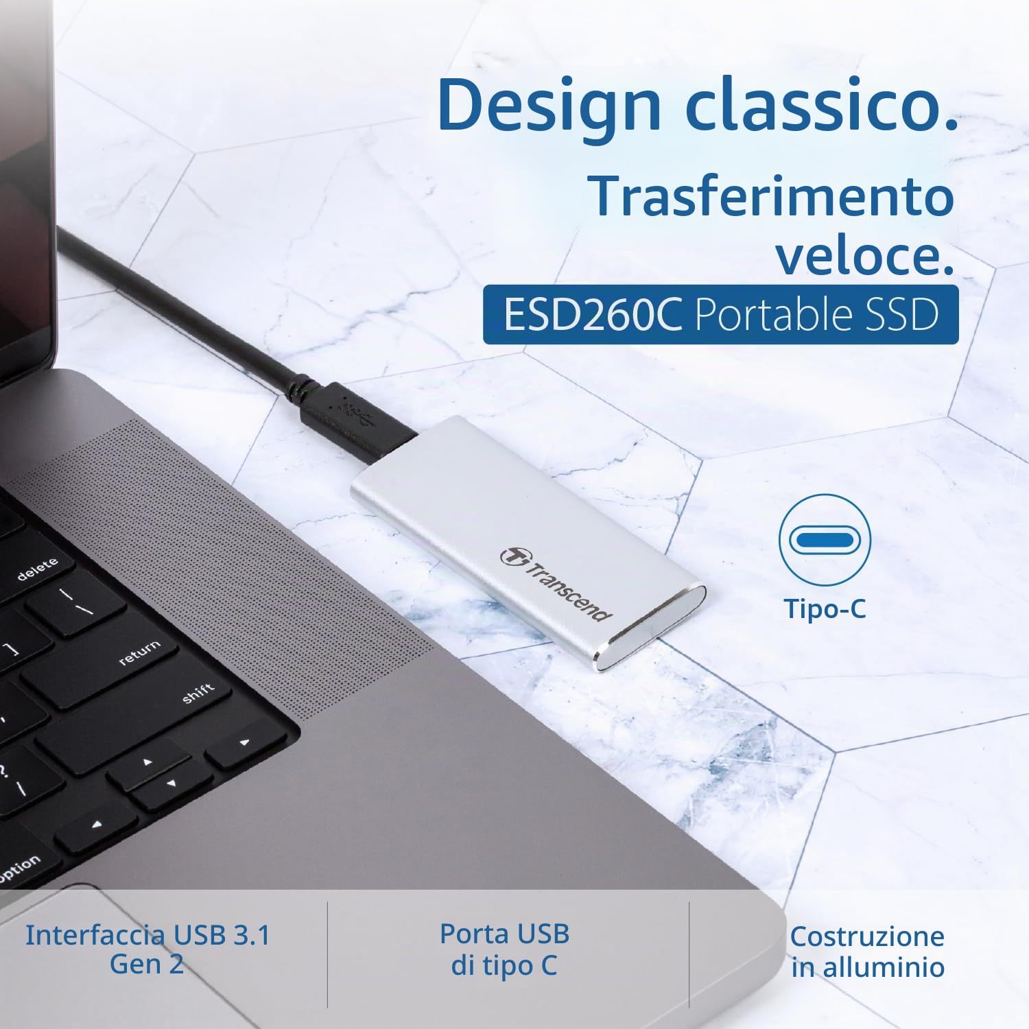 transcend-esd260c-ssd-portatile-250gb-usb-3-1-gen-2-type-c image 3