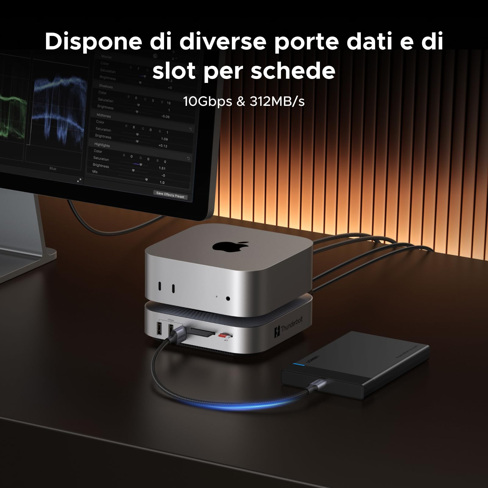 ugreen-maxidok-thunderbolt-5-docking-station-usb-c-10-in-1-per-mac-mini-m4-m4-pr image 7