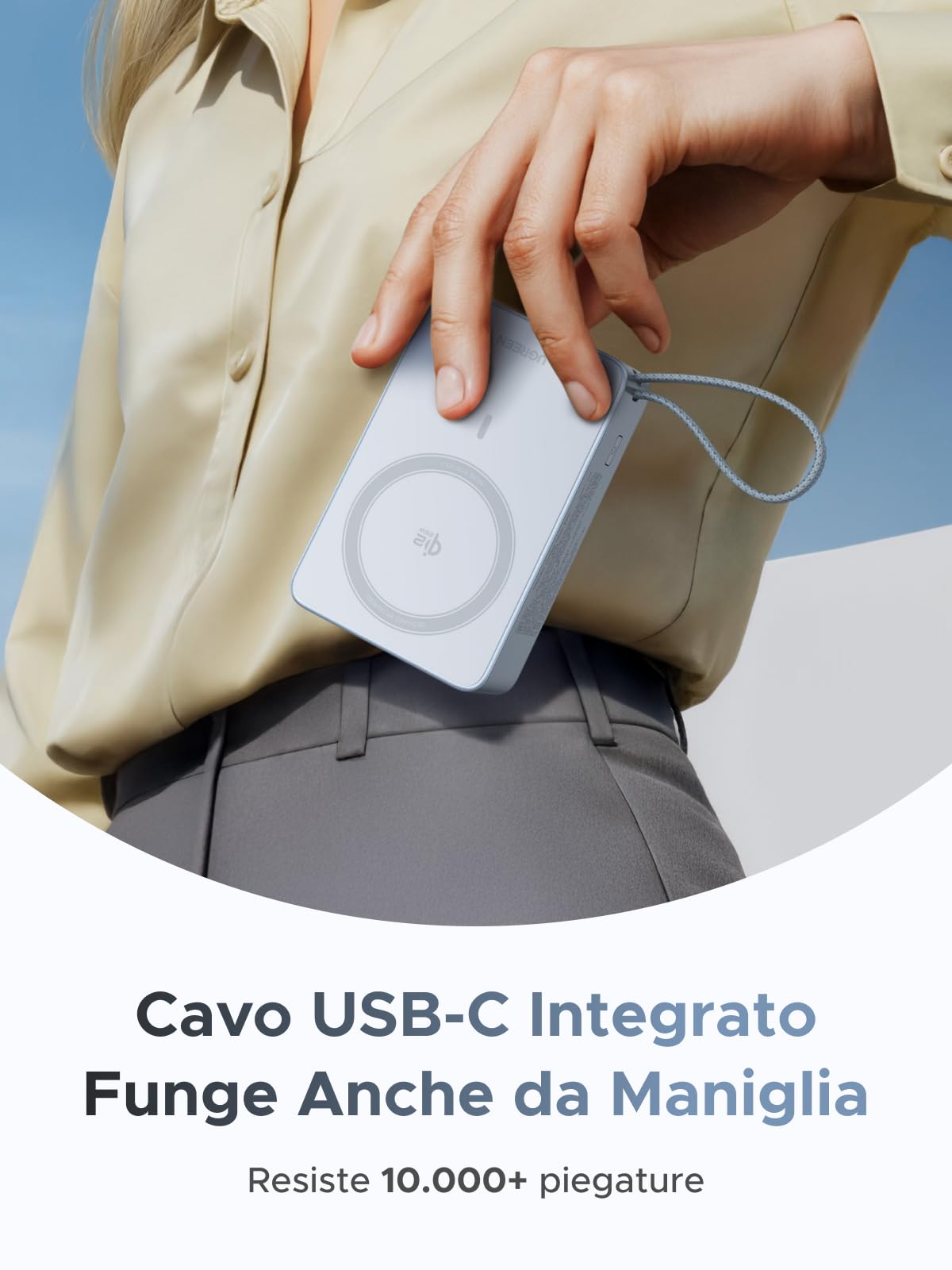 ugreen-magflow-power-bank-magnetico-20000mah-qi2-25w-con-cavo-usb-c-pd-45w image 6