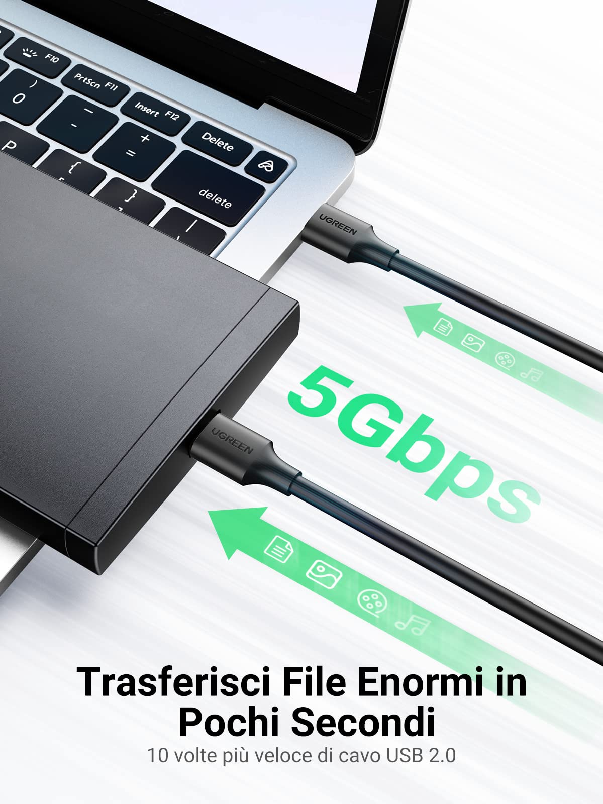 ugreen-cavo-usb-3-0-tipo-a-maschio-maschio-5gbps-0-5m image 2