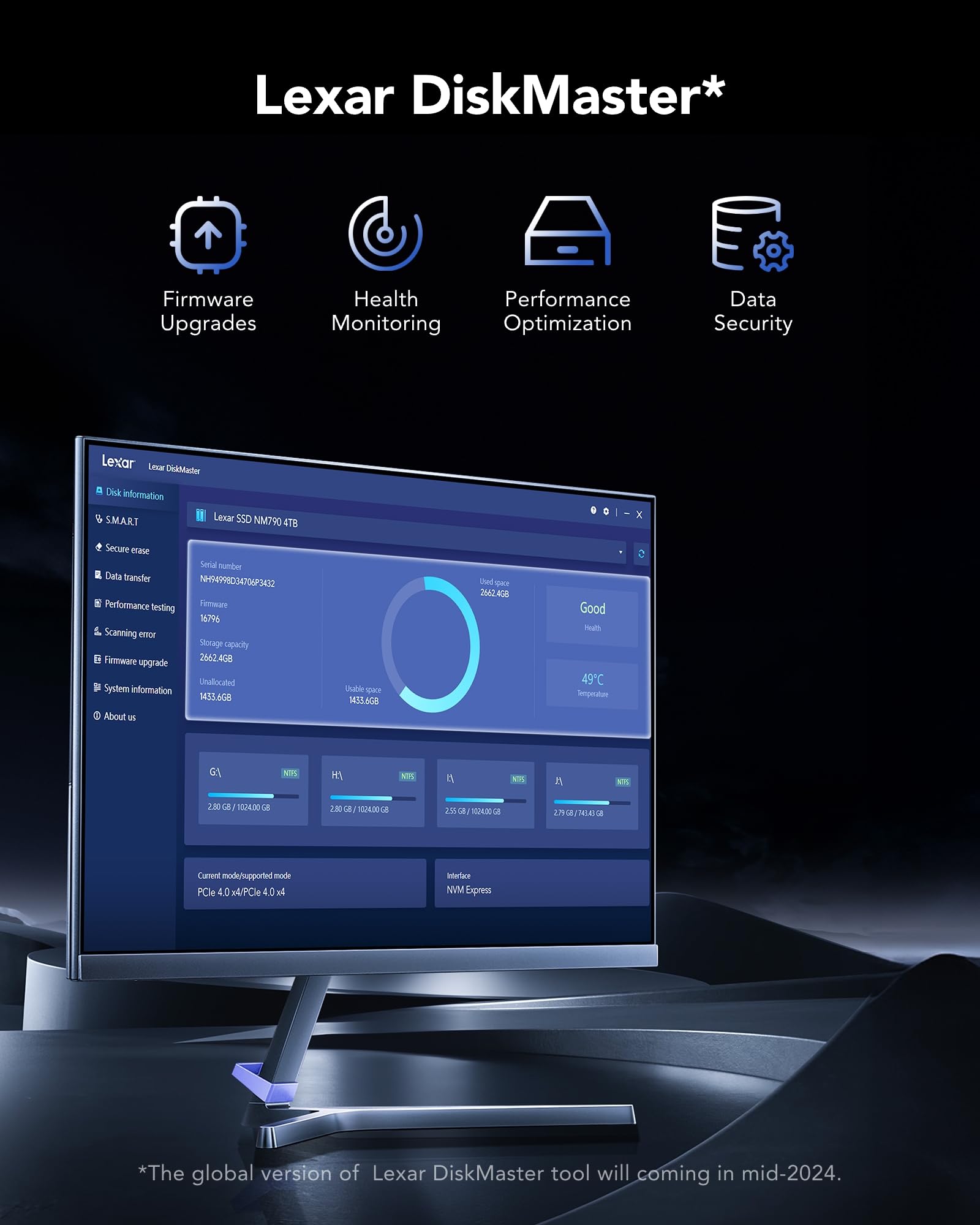 lexar-professional-nm1090-ssd-nvme-pcie-gen5x4-m-2-2280-1tb-con-dissipatore-rgb image 8