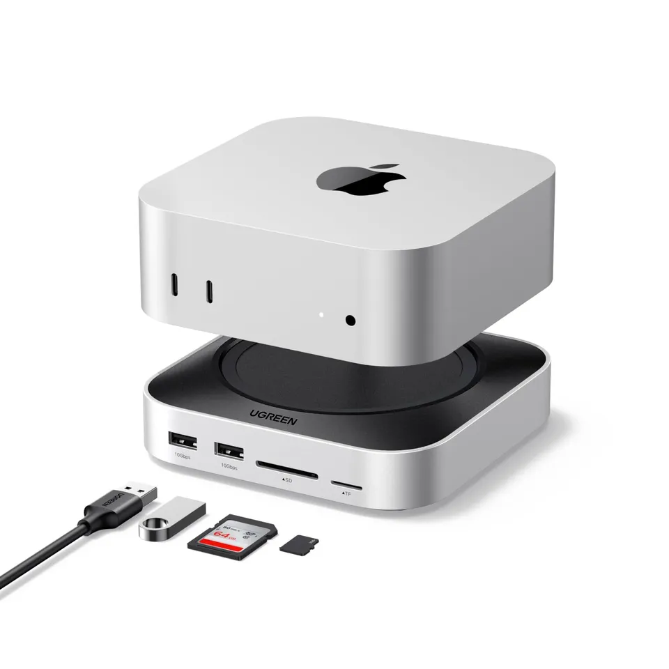 ugreen-docking-station-hub-usb-c-11-in-1-per-mac-mini-m4-m4-pro-con-case-m-2-nvm image 1