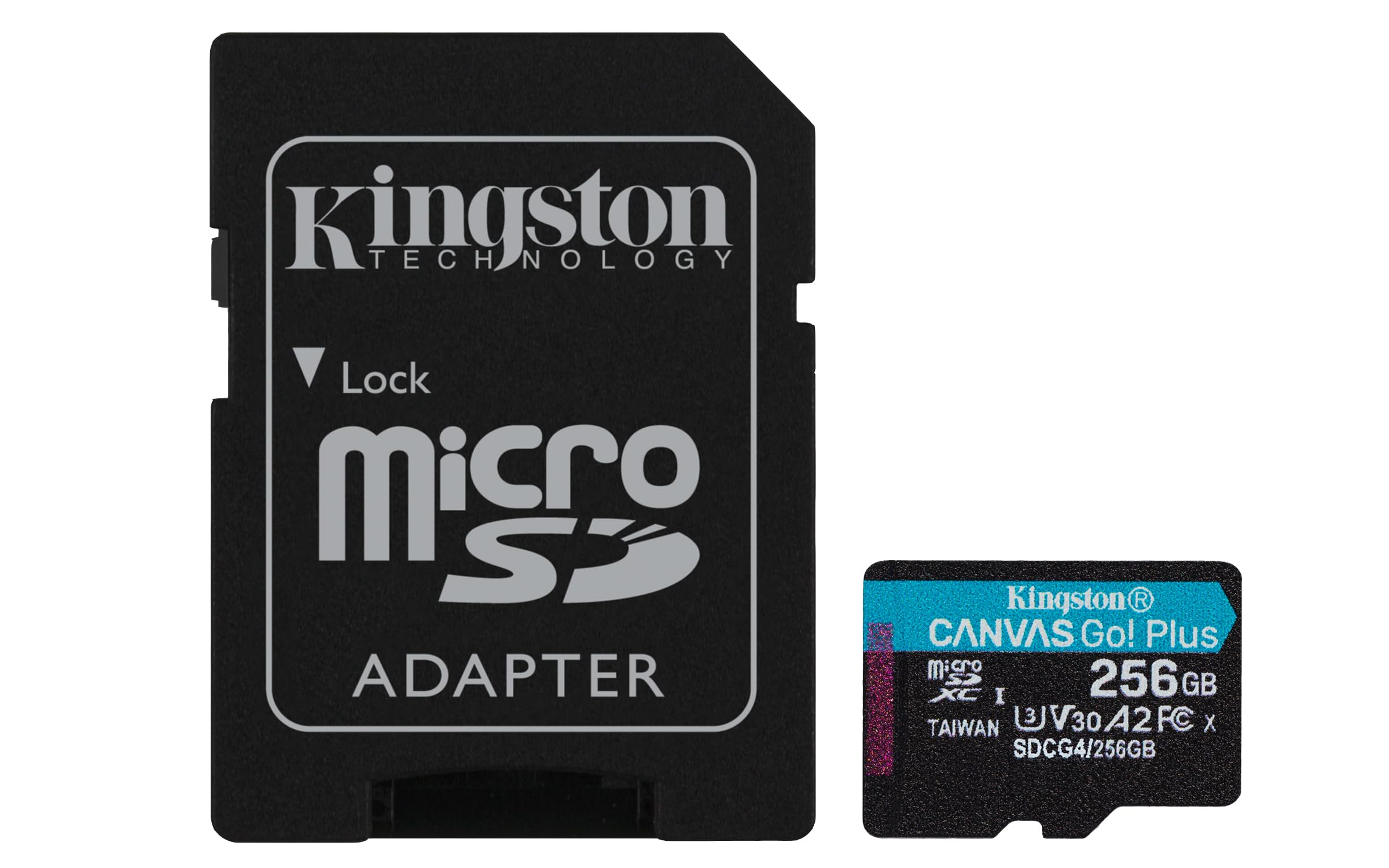 kingston-canvas-go-plus-microsdxc-256gb-gen4-u3-v30-a2-adattatore-sd image 1