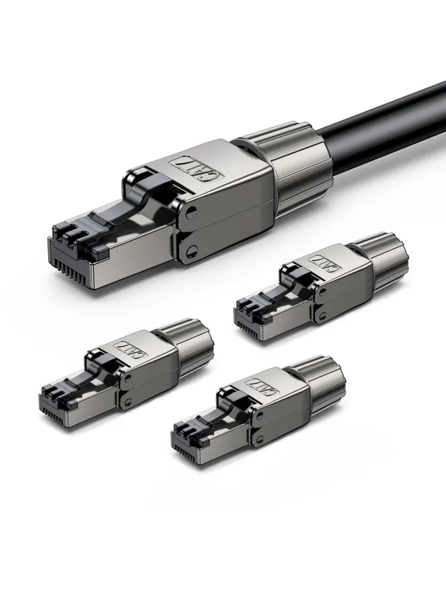 ugreen-connettori-ethernet-cat-7-rj45-schermati-10gbps-poe-4-pezzi image 1